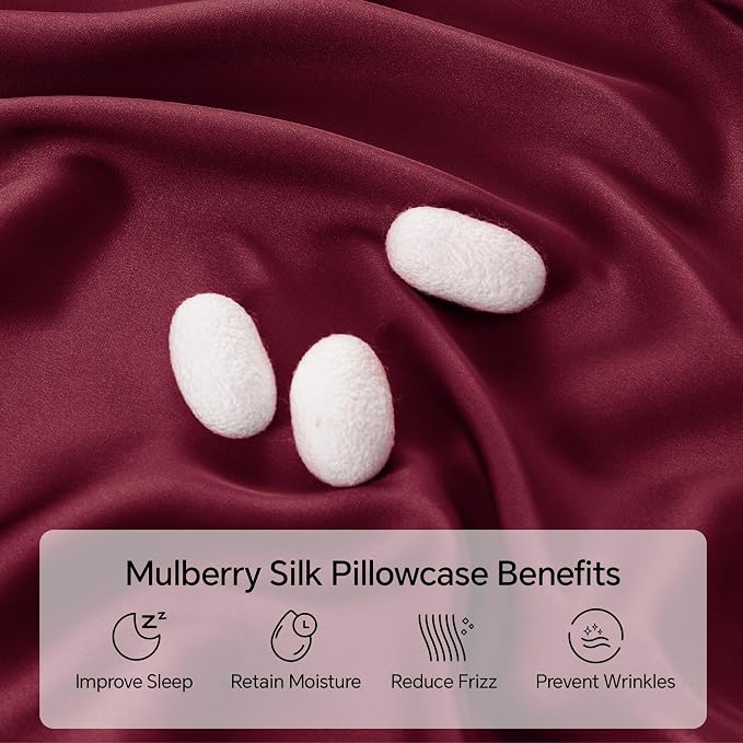INFIIXSO Silk Pillow Cases 2 Pack Standard Size, Ultra Smooth & Soft Mulberry - Image 2