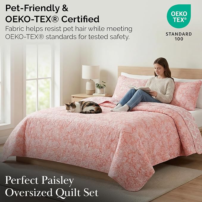 Southshore Fine Living, Inc. Paisley Quilt Queen Size Bedding Set, Summer - Image 5