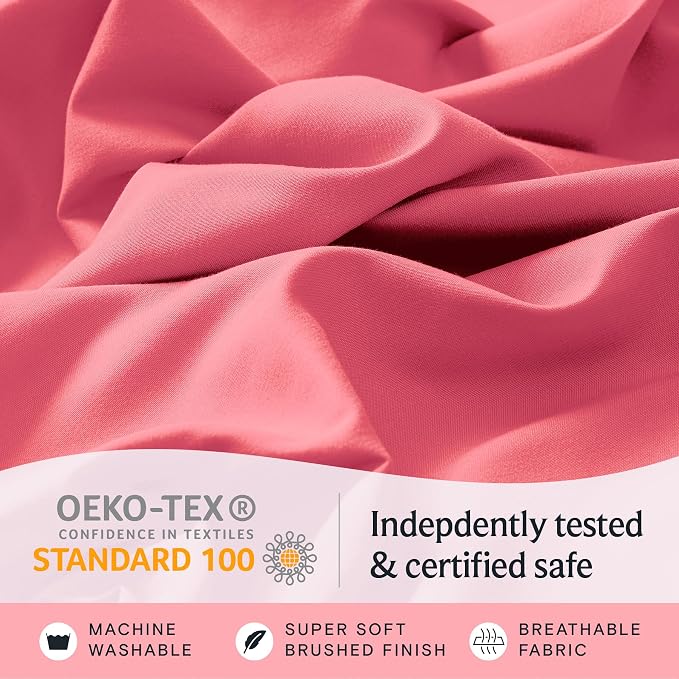 LuxClub 3 PC Twin XL Sheet Set, Deep Pockets Wrinkle Free Cooling Bed Sheets - Image 5