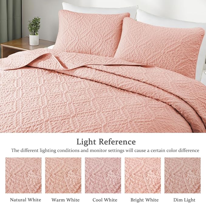 Exclusivo Mezcla California King Quilt Bedding Set, Lightweight Soft Bedspreads - Image 3
