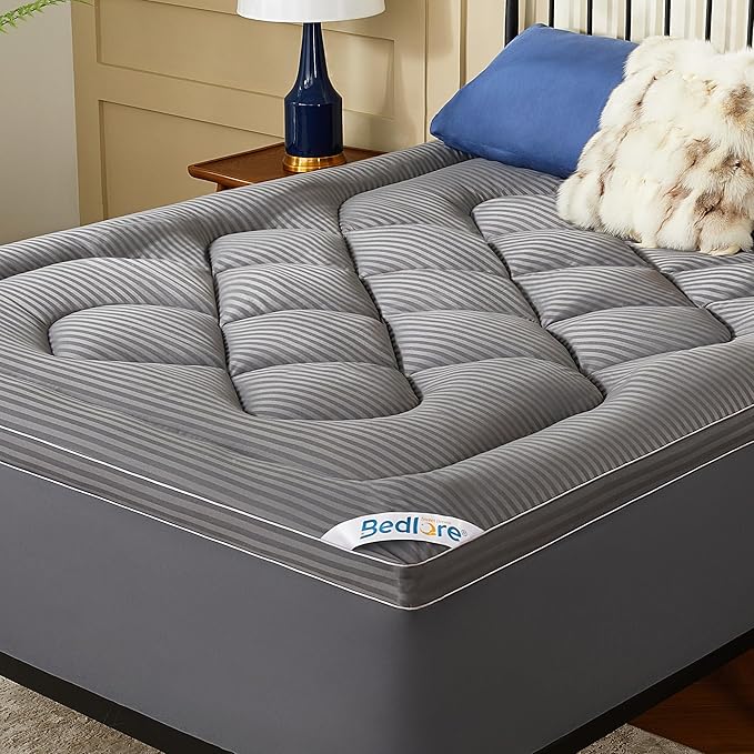 BEDLORE King Mattress Topper, Thick Pillow Top Pad by Bedlore