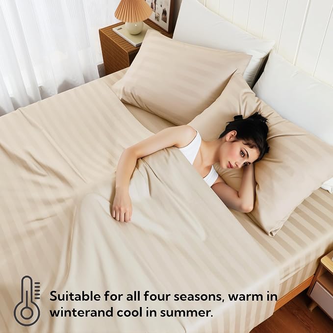 Cotton Flat Sheets Only, 600 TC 100% Cotton Flat Sheet Top Sheet Only, King - Image 7