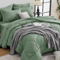 HEVUMYI Sage Green Queen Comforter Set by HEVUMYI