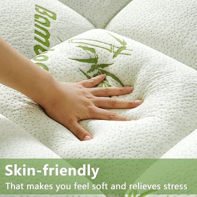 PATSBA Premium Viscose Made from Bamboo Twin XL Size Mattress Topper, 1200 GSM - Image 3