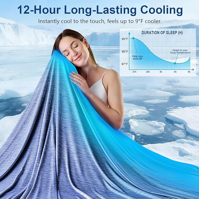KMUSET Cooling Blanket Twin, Double Sided Summer Cooling Blankets - Image 2