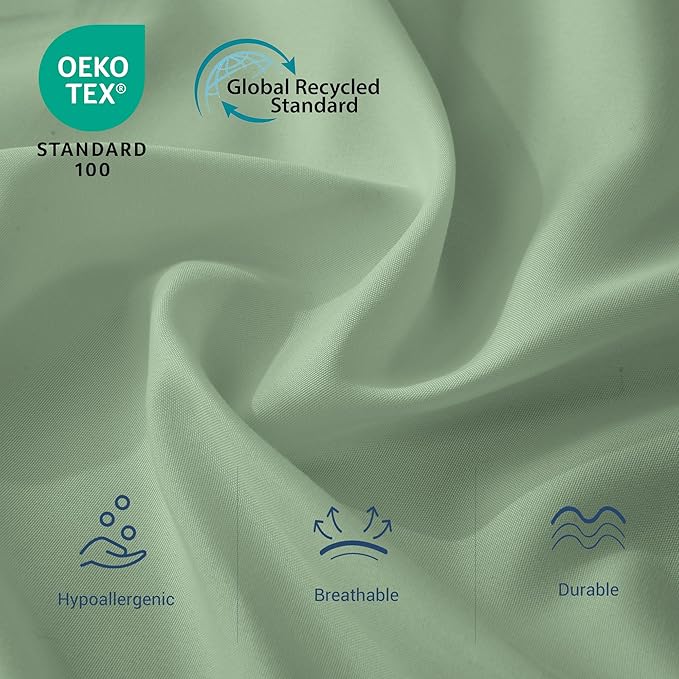 Queen Flat Sheet Only, 1 Pack Top Bed Sheets, Soft Breathable Brushed - Image 2