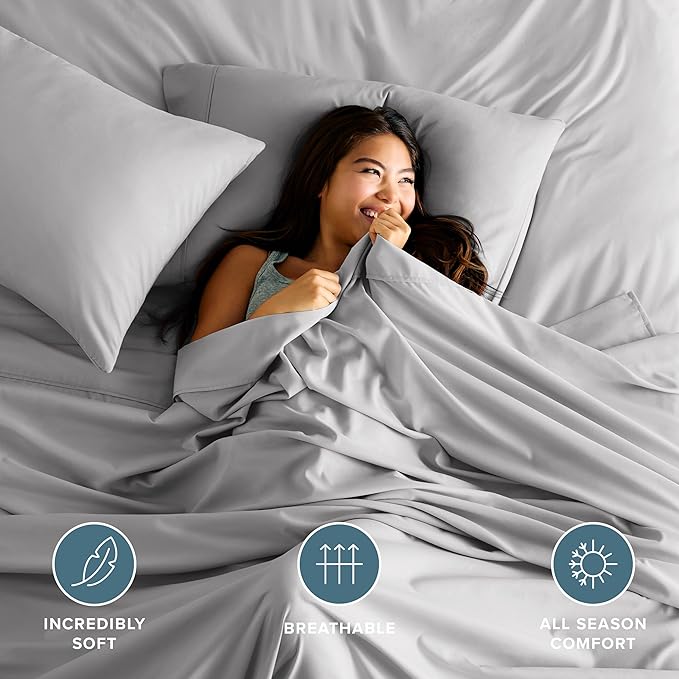 Bare Home Queen Flat Sheet - Image 3