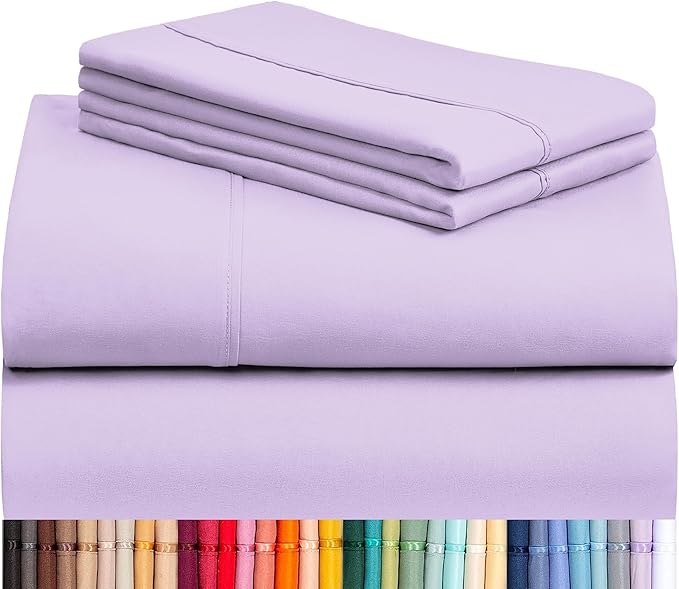 LuxClub 4 PC King Sheet Set, Breathable Luxury Bed Sheets, Deep Pockets 18" by LuxClub