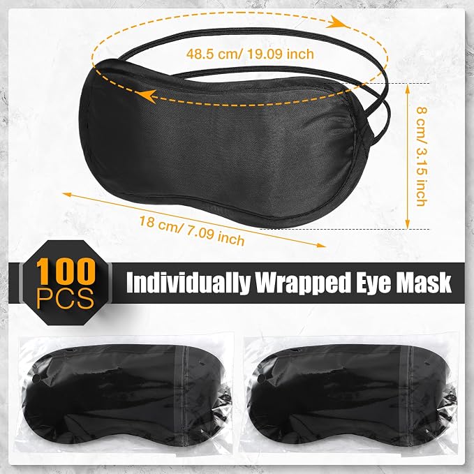 Tarpop 200 Pcs Eye Mask Sleeping Blindfold Eye Cover - Image 2