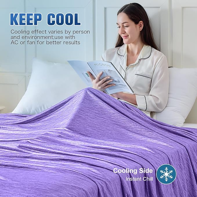 KMUSET Cooling Blanket Full Size（80"x90", Double Sided Summer Cooling Blankets - Image 5