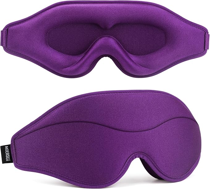 Sleep Mask - Total Blackout 3D Sleeping Mask, Super Lightweight & Silky Soft by MOEASEii
