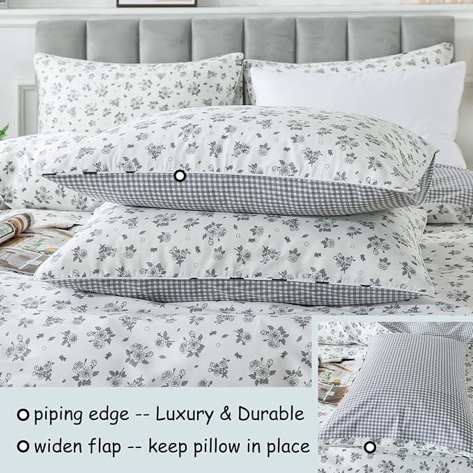 FADFAY Floral Duvet Cover Set Twin XL - Image 4