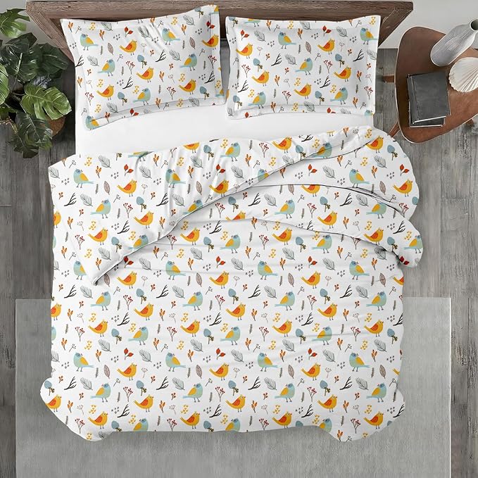Kotton Culture 3 Pc Twin Size Duvet Cover Set- 100% Egyptian Cotton 600 TC by KottonCulture
