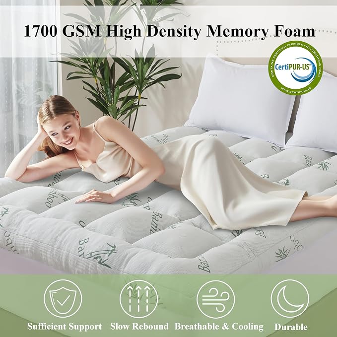 ELNIDO QUEEN® 3 Inch Memory Foam Mattress Topper Twin Size - Image 3