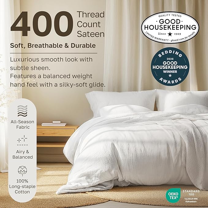California Design Den Soft Full Size 100% Cotton Sheet Sets, 400 Thread Count - Image 4