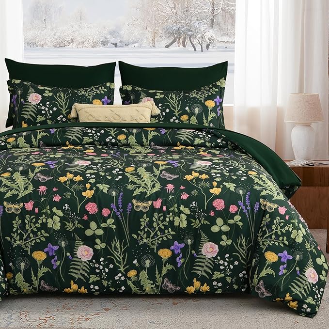 Yiran Floral Twin Comforter Set by Yiran