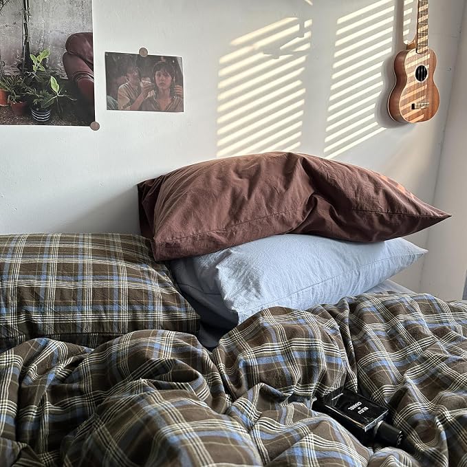 mixinni Vintage Buffalo Plaid Duvet Cover Set Full Size - Image 4