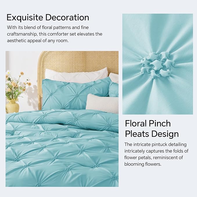 BEDELITE Macaron Blue Queen Comforter Set - Image 4
