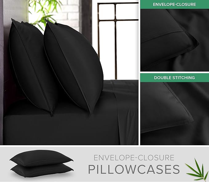 Pure Bamboo Full Sheets, Genuine 100% Organic Viscose Derived from Bamboo Bed - Image 3