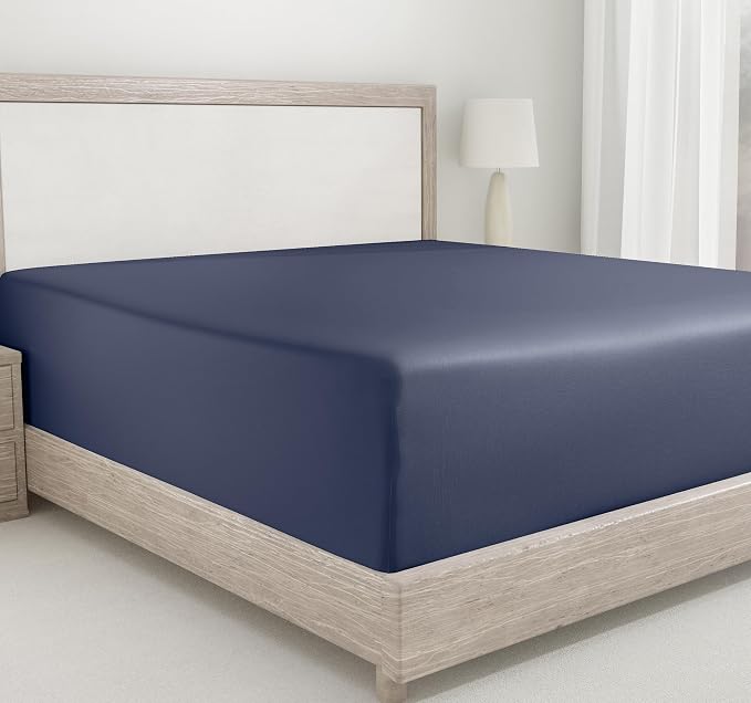 California Design Den Fitted Sheet Full Cotton, Deep Pocket Soft 400 Thread by CaliforniaDesignDen