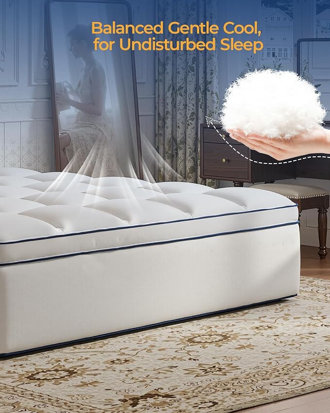 KAYFIA King Mattress Topper, Extra Thick Mattress Pad Cover - Image 6
