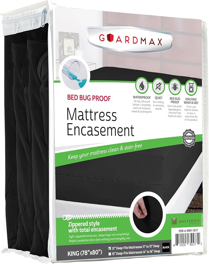 Guardmax Jersey Knitted King Zippered Mattress Encasement by Guardmax