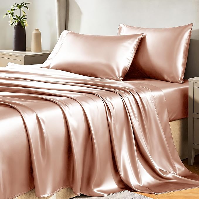 CozyLux Satin Sheets Full Size Sheets by CozyLux