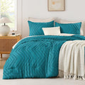 Andency Turquoise Comforter Set Queen Size, Boho Soft Warm Tufted Bedding by Andency