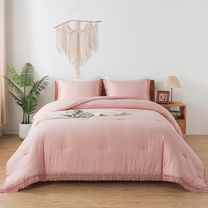 Andency Pink Comforter Set King Size - Image 3