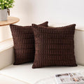 Aegero Pack of 2 Corduroy Decorative Throw Pillow Covers 20x20 InchSoft Boho by Unknown