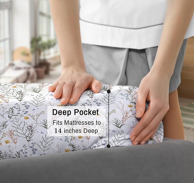 RUVANTI 100% Cotton Sheets – California King Percale Bedding, Cooling & - Image 6