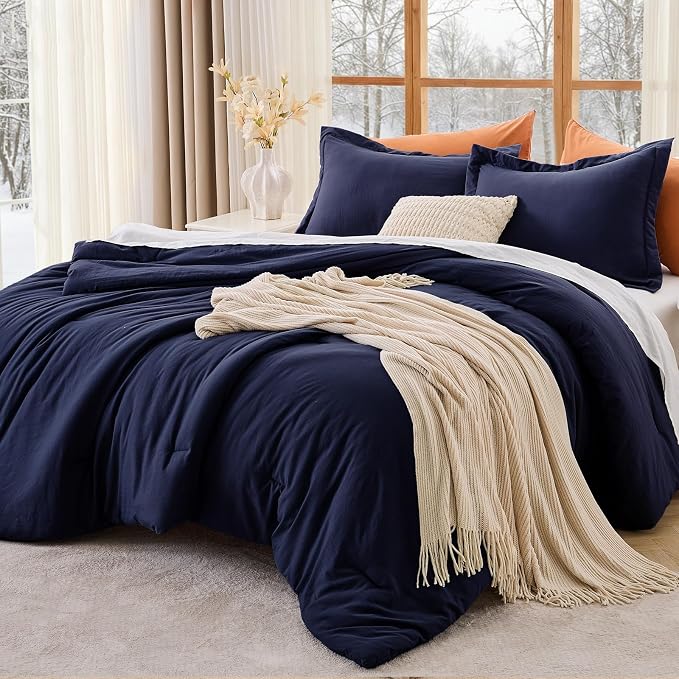 MUXHOMO California King Comforter Set, All Season Ultra Soft Down Alternative by MUXHOMO