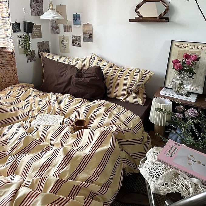 mixinni Retro Striped Duvet Cover Set - Image 5