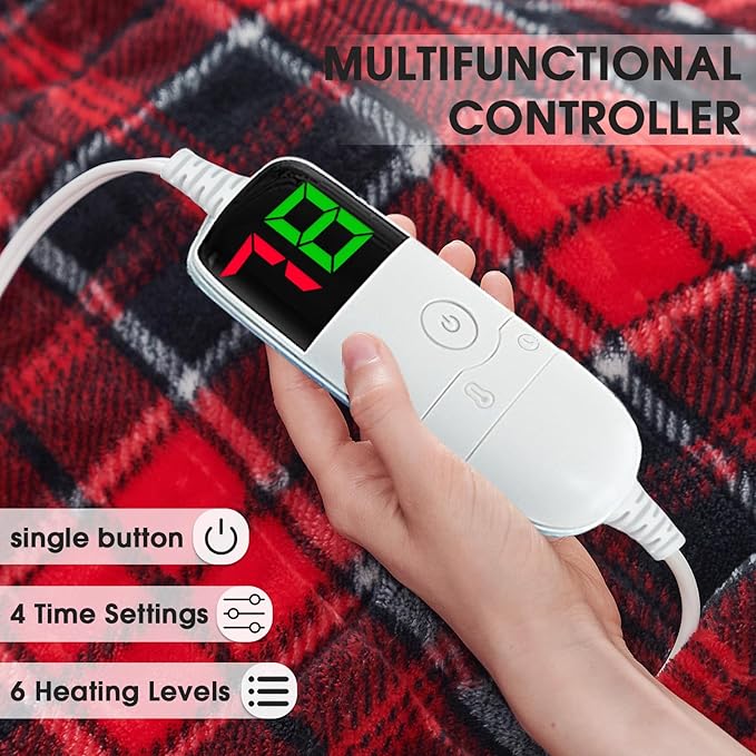 Heated Electric Blanket Full Size, 72X84 Heating Blanket, Fast Heating Washable - Image 3