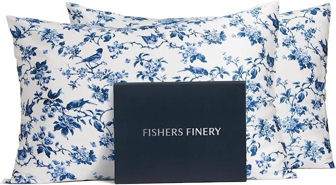Fishers Finery 25mm 100% Pure Mulberry Silk Pillowcase 2 Pack by FishersFinery