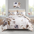 Luxudecor Floral Comforter Set King Size 7 Piece, Elegant Comforter Bedding Set by Luxudecor