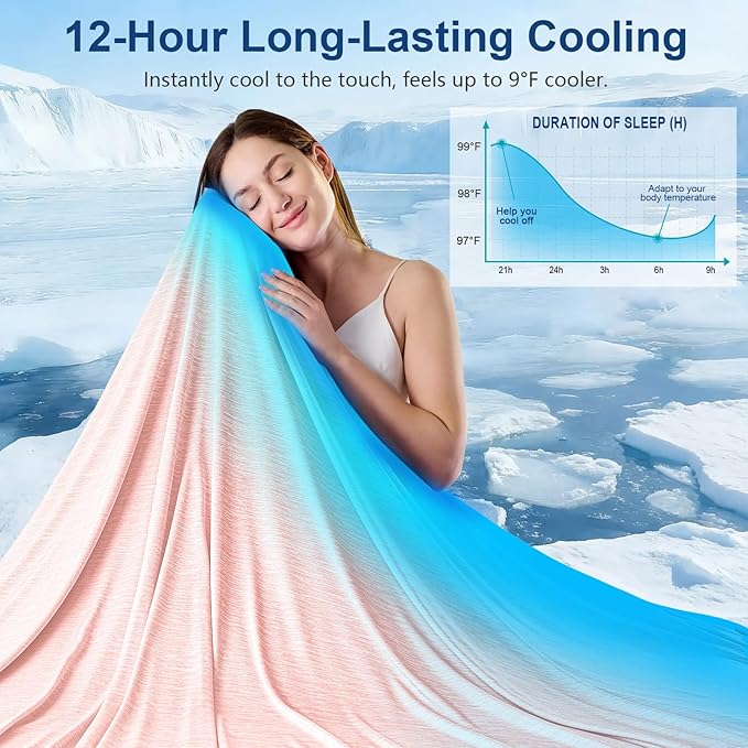KMUSET Cooling Blanket Queen Size, Double Sided Summer Cooling Blankets - Image 2