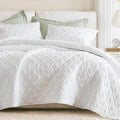 Comfort Spaces King Quilt Set Modern Reversible Diamond Coverlet King Bedding by ComfortSpaces