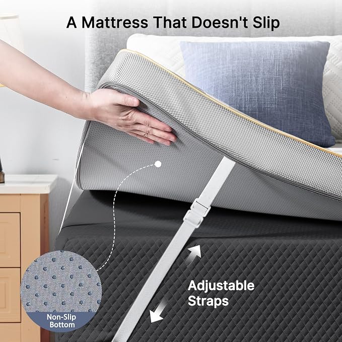 PERLECARE Firm Mattress Topper Twin XL, Mattress Pad - Image 6