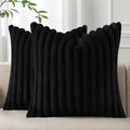 Pallene Faux Fur Plush Throw Pillow Covers 16x16 Set of 2, Luxury Soft Fluffy by PALLENE