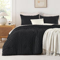 Andency Black Comforter Full Size, Boho Soft Fluffy Warm Lightweight Bedding by Andency