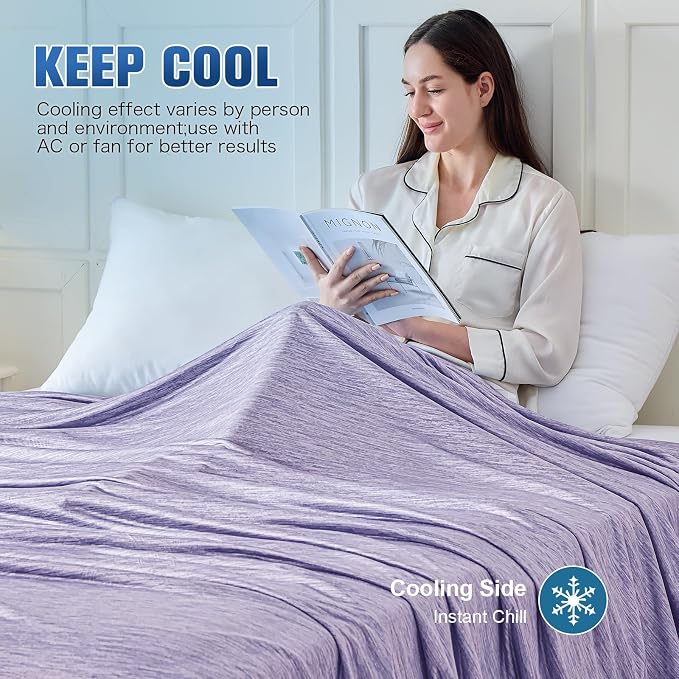KMUSET Cooling Blanket Twin, Double Sided Summer Cooling Blankets - Image 5