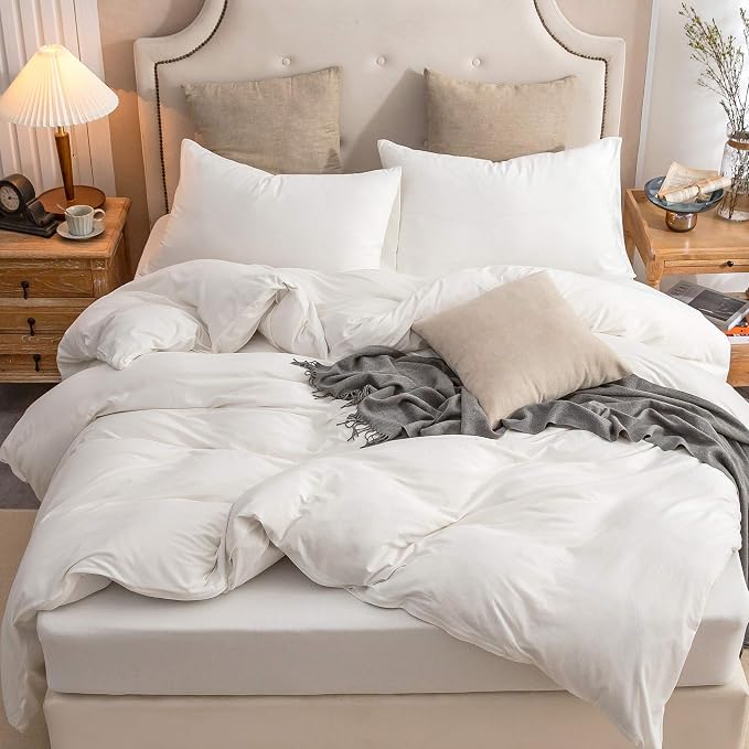 PURE ERA Jersey Knit Duvet Cover Set 100% T-Shirt Cotton Super Soft Comfy 2pc by PUREERA
