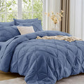 Sasttie King Size Comforter Set, 7-Piece Bed in a Bag, Pintuck Bedding Set by SASTTIE