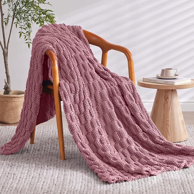 Knitted Weighted Blanket for Adult, No Beads Heavy Blanket 50” x 60'' 7lbs - Image 2