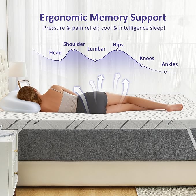 3 Inch Gel Memory Foam Mattress Topper Queen Size - Image 7