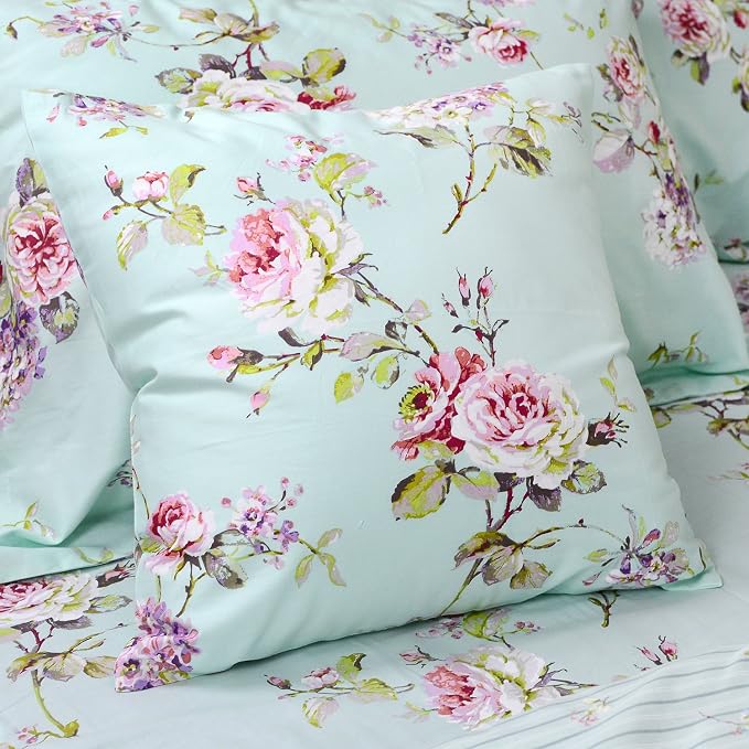FADFAY Shabby Vintage Duvet Cover Twin XL Dorm Bedding Fashionable Rose and - Image 6