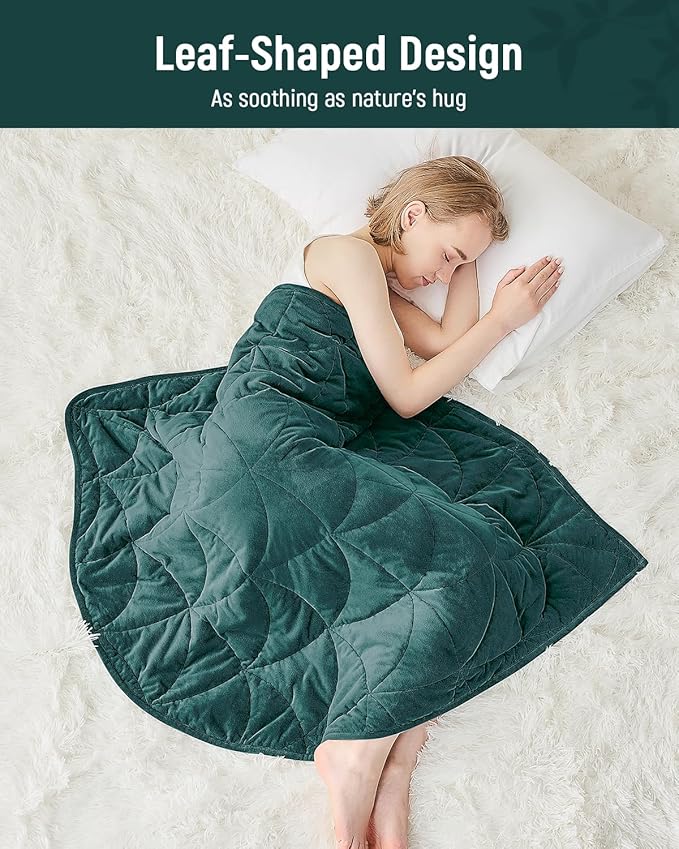 Weighted Lap Blanket 7 lbs for Adults, Luxury Soft Small Weighted Blanket - Image 2