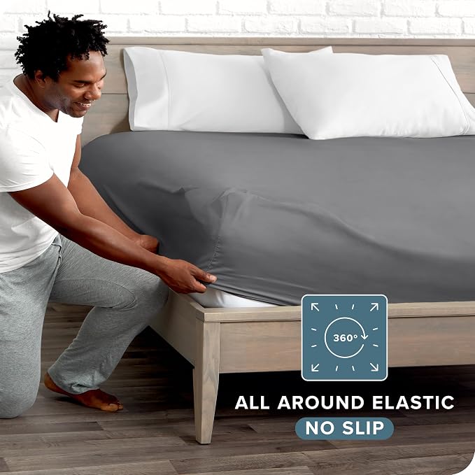 Bare Home Fitted Bottom Sheet Full XL Size - Image 3