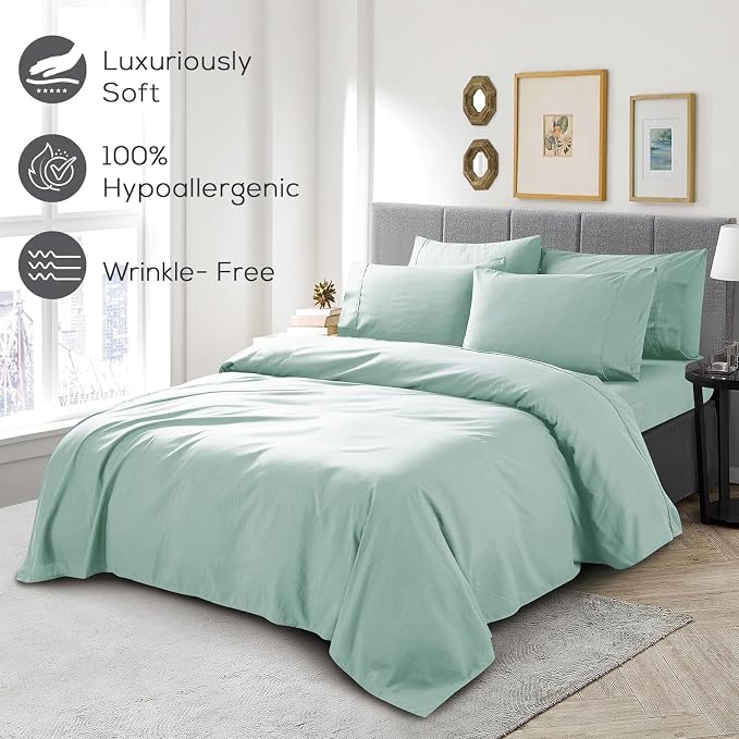 Mueller Ultratemp King Size Sheets Set, Super Soft 1800, 6 Piece, Deep Pocket - Image 5